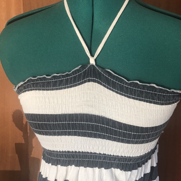 Large Exist Navy and White striped Dress - Picture 4 of 7